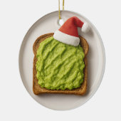 Funny Avocado Toast – Personalized Xmas Gift セラミックオーナメント (左)