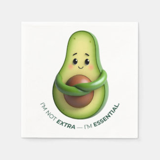 Funny Avocado Tote – I’m Not Extra, I’m Essential スタンダードカクテルナプキン