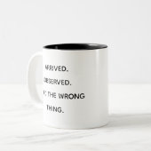 Funny Awesome Trendy coworker joke ツートーンマグカップ (正面左)