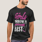 Funny Axe Throwing   Ax Thrower Girls Throw It Bes Tシャツ (正面)