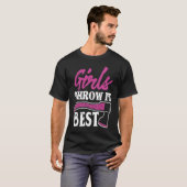 Funny Axe Throwing   Ax Thrower Girls Throw It Bes Tシャツ (正面フル)
