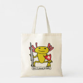 Funny Axolotl Knight トートバッグ (裏面)