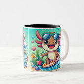 funny Axolotl MUG Kids ツートーンマグカップ (正面右)