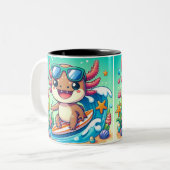 funny Axolotl MUG Kids ツートーンマグカップ (正面左)