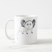 Funny Aye Aye Mug No Text  Badly Drawn Animal Gift コーヒーマグカップ (左)