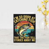 Funny B Fishing Quote Angler Snnerbait Lure Humor  カード (黄色い花)