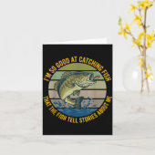 Funny B Fishing Quote Angler Snnerbait Lure Humor  カード (黄色い花)