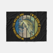 Funny B Fishing Quote Angler Snnerbait Lure Humor  フリースブランケット (正面(横))