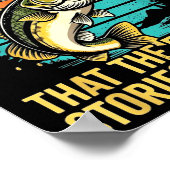 Funny B Fishing Quote Angler Snnerbait Lure Humor  ポスター (角)