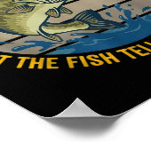 Funny B Fishing Quote Angler Snnerbait Lure Humor  ポスター (角)