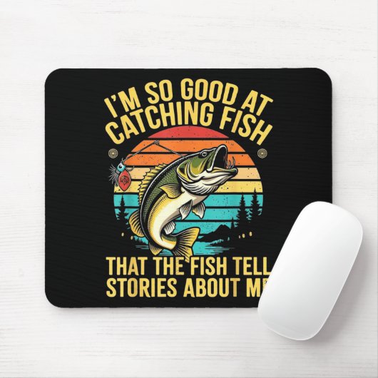 Funny B Fishing Quote Angler Snnerbait Lure Humor  マウスパッド (マウス)
