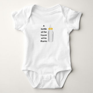 Funny Baby Clothes “House White” Milk Bottle ベビーボディスーツ