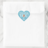 Funny baby face blue thank you Sticker ハートシール (バッグ)