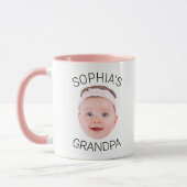 Funny Baby Face Grandpa Birthday Mug マグカップ (左)