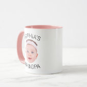 Funny Baby Face Grandpa Birthday Mug マグカップ (正面左)