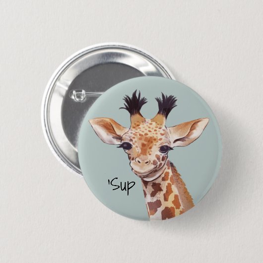 Funny Baby Giraffe Personalized 缶バッジ (正面&裏面)
