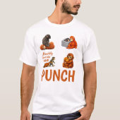 Funny Baby Monkey Punch Cute Primate Humor Tシャツ (正面)