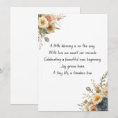 Funny Baby Shower Party Invitation Template 招待状 (正面/裏面)