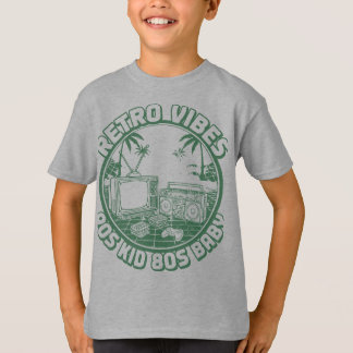 Funny Baby Shower T-Shirt for Boys – Retro Vibes K Tシャツ