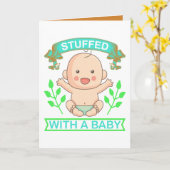 Funny baby stuffed add message  カード (黄色い花)
