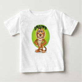 funny baby tiger ベビーTシャツ