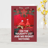 Funny Baby Turtles Best Friends Naughty List  カード (黄色い花)