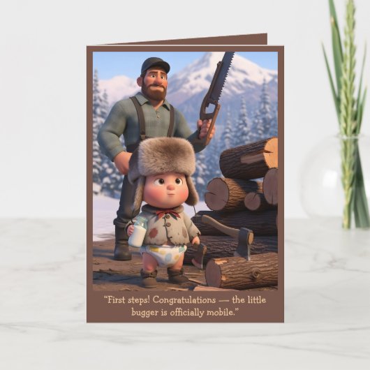 Funny Baby's First Steps Card カード (正面)