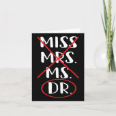 Funny Bachelor Master Doctorate Degree Dr Phd カード (正面)