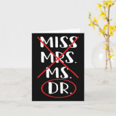 Funny Bachelor Master Doctorate Degree Dr Phd  カード (黄色い花)