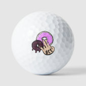 Funny Bachelor Party Donut Hand Tattoo Monogram ゴルフボール (正面)