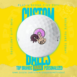 Funny Bachelor Party Donut Hand Tattoo Monogram ゴルフボール