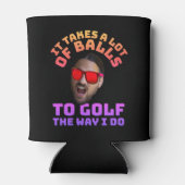 Funny Bachelor Party Gag Photo Upload Takes Balls 缶クーラー (裏面)