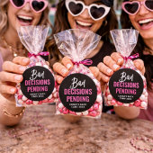 Funny Bachelorette Party Bad Decisions Pending  ラウンドシール