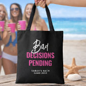Funny Bachelorette Tequila Bad Decisions Gift トートバッグ