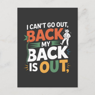 Funny Back Pain Chiropractic Quote ポストカード