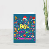 Funny Back To 90's Christmas Nostalgia Quotes Grap カード (正面)