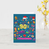 Funny Back To 90's Christmas Nostalgia Quotes Grap カード (黄色い花)
