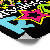 Funny Back To School Lightning Bolt Preschool Rock ポスター (角)