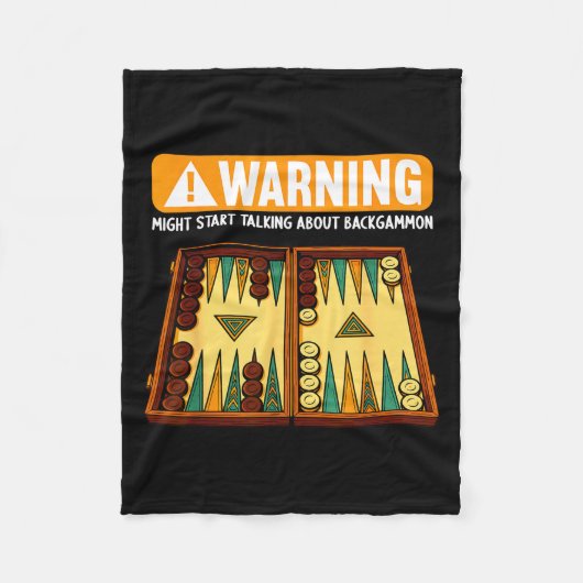 Funny Backgammon  フリースブランケット (正面)
