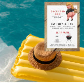 Funny Backyard BBq & Pool Party 招待状