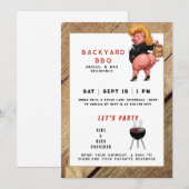 Funny Backyard BBq & Pool Party 招待状 (正面/裏面)