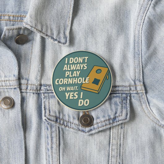 Funny Backyard Game Enthusiast Cornhole Player 缶バッジ (インサイチュ)
