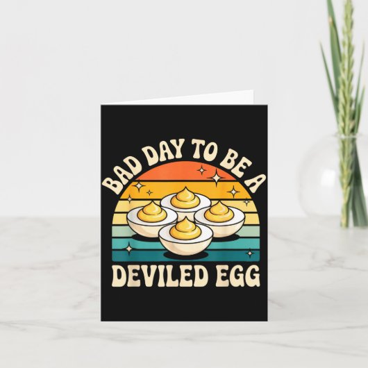 Funny Bad Day To Be A Deviled Egg Meme カード (正面)