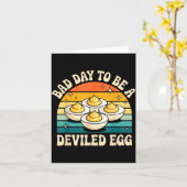 Funny Bad Day To Be A Deviled Egg Meme カード (黄色い花)