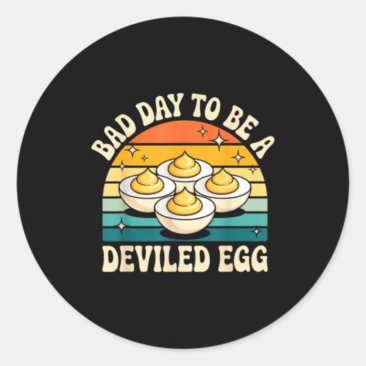 Funny Bad Day To Be A Deviled Egg Meme  ラウンドシール (正面)