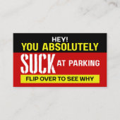 Funny Bad Parking Note Calling Card 名刺 (正面)