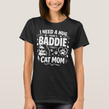 Funny Baddie Cat Mom Quote Cute Black Cat Lover