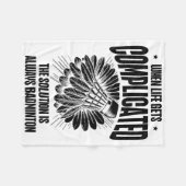 Funny Badminton Player Love Shuttle Design  フリースブランケット (正面(横))