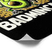 Funny Badminton Player Love Shuttle Design 0  ポスター (角)