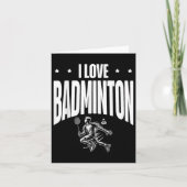 Funny Badminton Player Love Shuttle Design 1  カード (正面)
